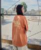 Peullukeu Graffiti Logo Pigment Short Sleeve T-Shirt Orange Fst750