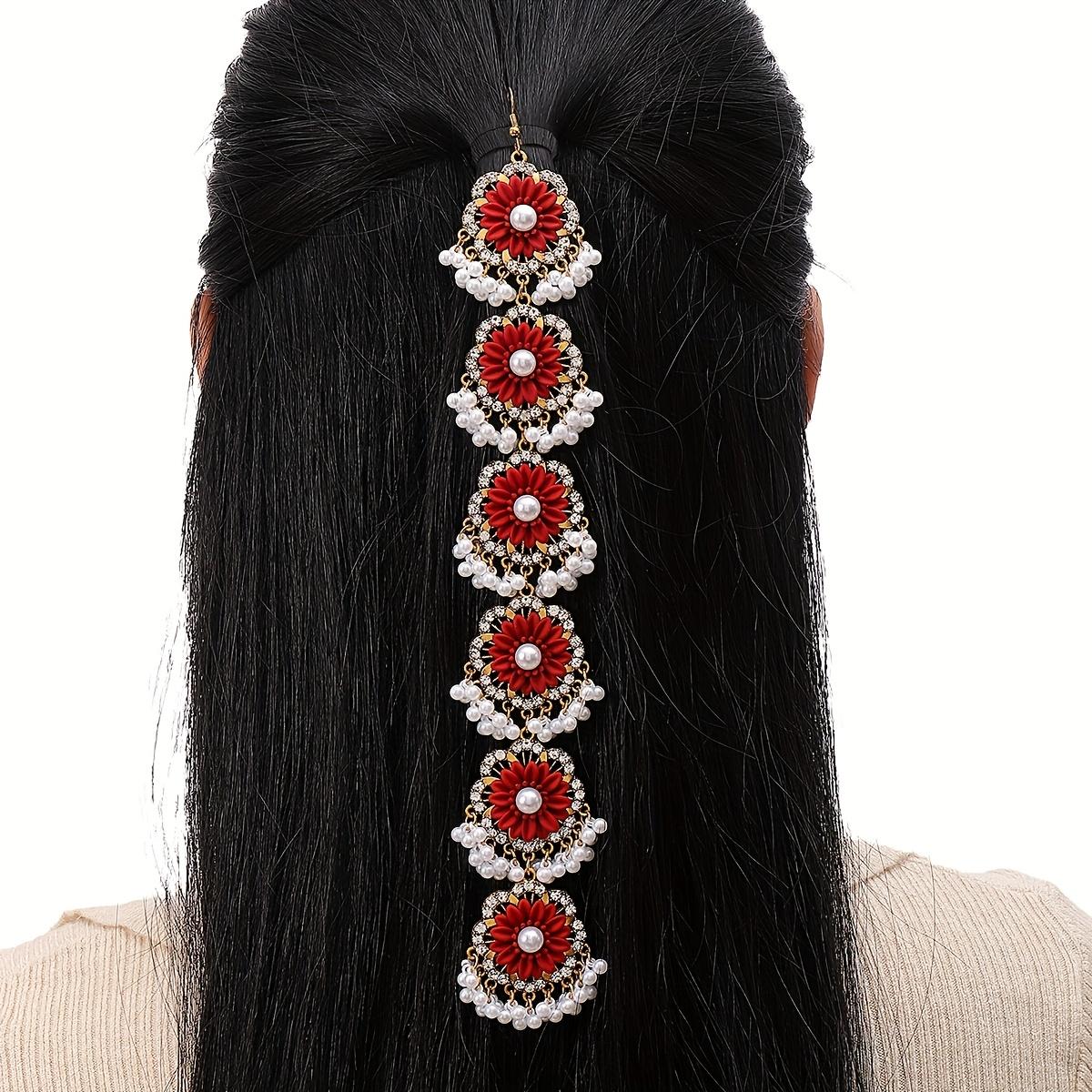 

1 Bohemian Style Floral Hair Accessory, Lightweight and Elegant Women s Hair Clip, Suitable for Both Casual and Formal Occasions, Hair Accessory