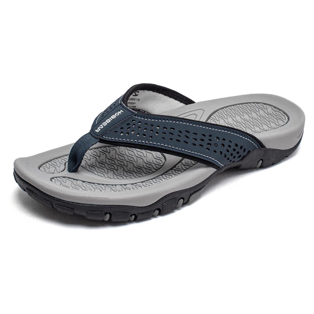 HOBIBEAR Herren Sommer-Flip-Flops mit Fußgewölbeunterstützung und dicker Sohle für den Außenbereich, Strand oder Zuhause.