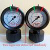 Xin Tester PP Diaphragm Pressure Gauge Plastic Double Sided PCB 2 Anti-corrosion Water Pressure Gauge 10kg 1 4 7kg PVC Acid