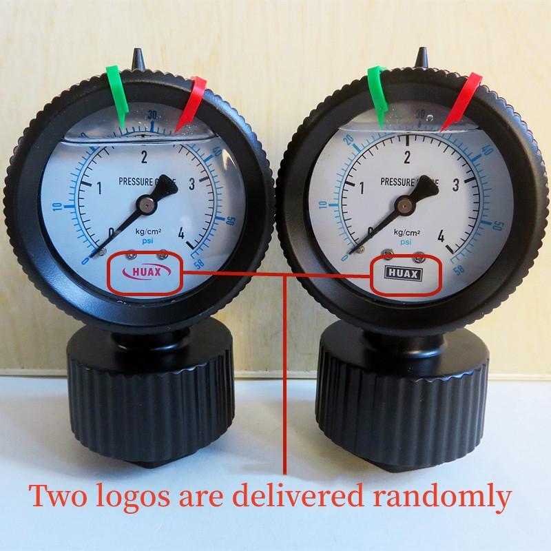 Xin Tester PP Diaphragm Pressure Gauge Plastic Double Sided PCB 2 Anti-corrosion Water Pressure Gauge 10kg 1 4 7kg PVC Acid