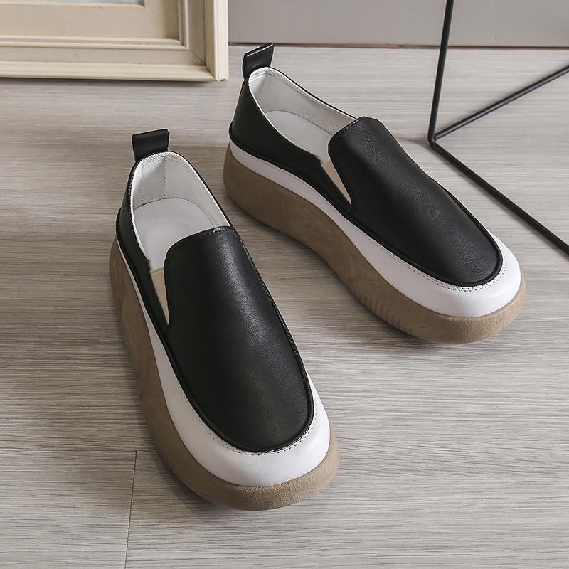 Fashion New Thick Sole Sneakers Women's Sports Fashion Casual Running Woman Spring Autumn Designer Flats Light Shoes Round Head Loafer