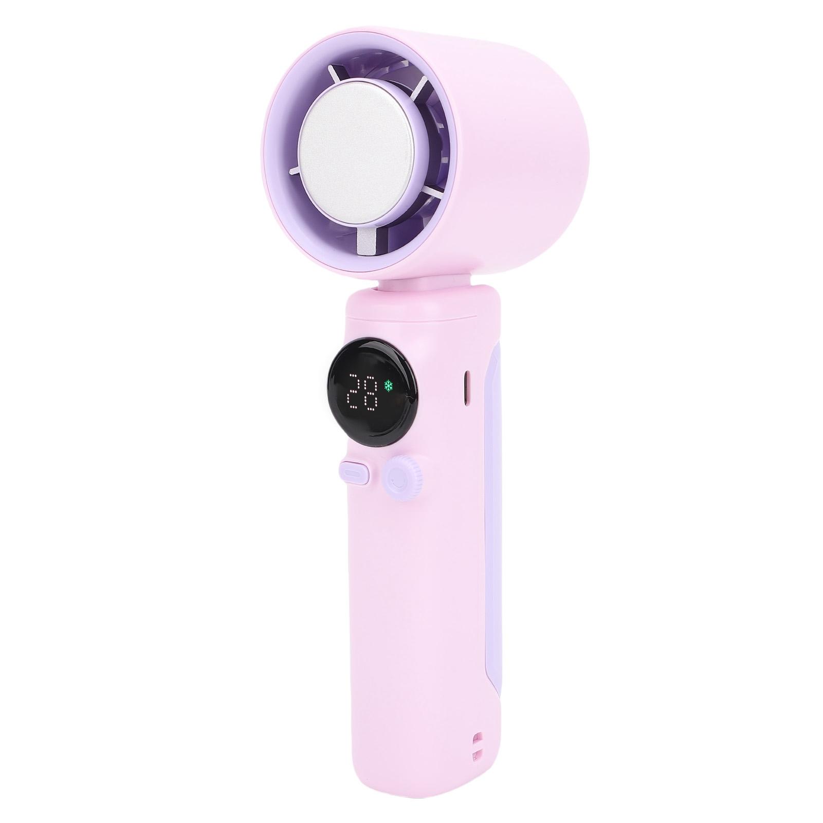 Ice Cooling Handheld Fan USB Rechargeable 1 199 Speeds LED Digital Display Long Battery Life Turbo Fan with Cooling