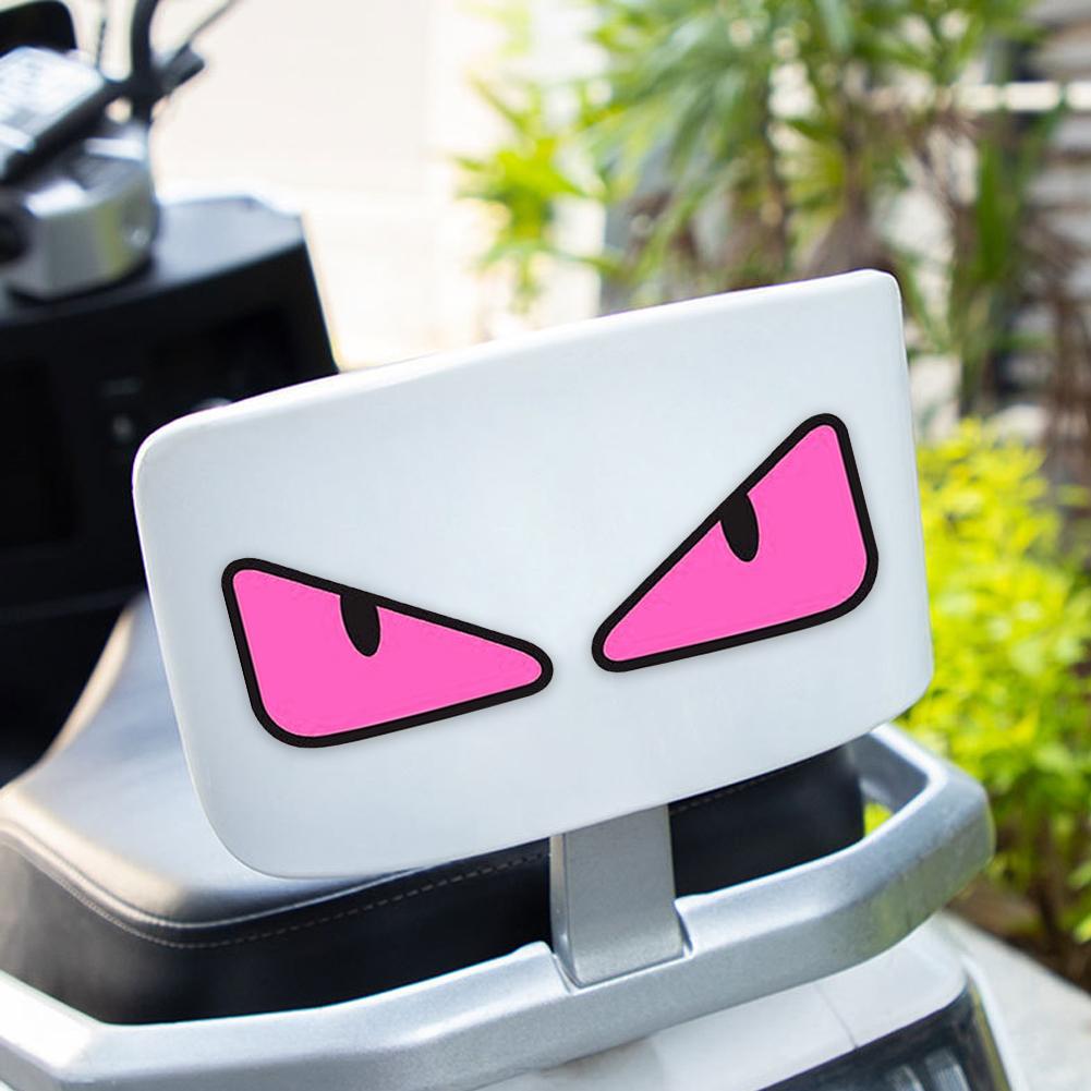 2Pcs Motorcycle Devil Eye Sticker Waterproof Helmet Sticker for Motorbike Car Window Body Decoration Stickers Decals Vinyl