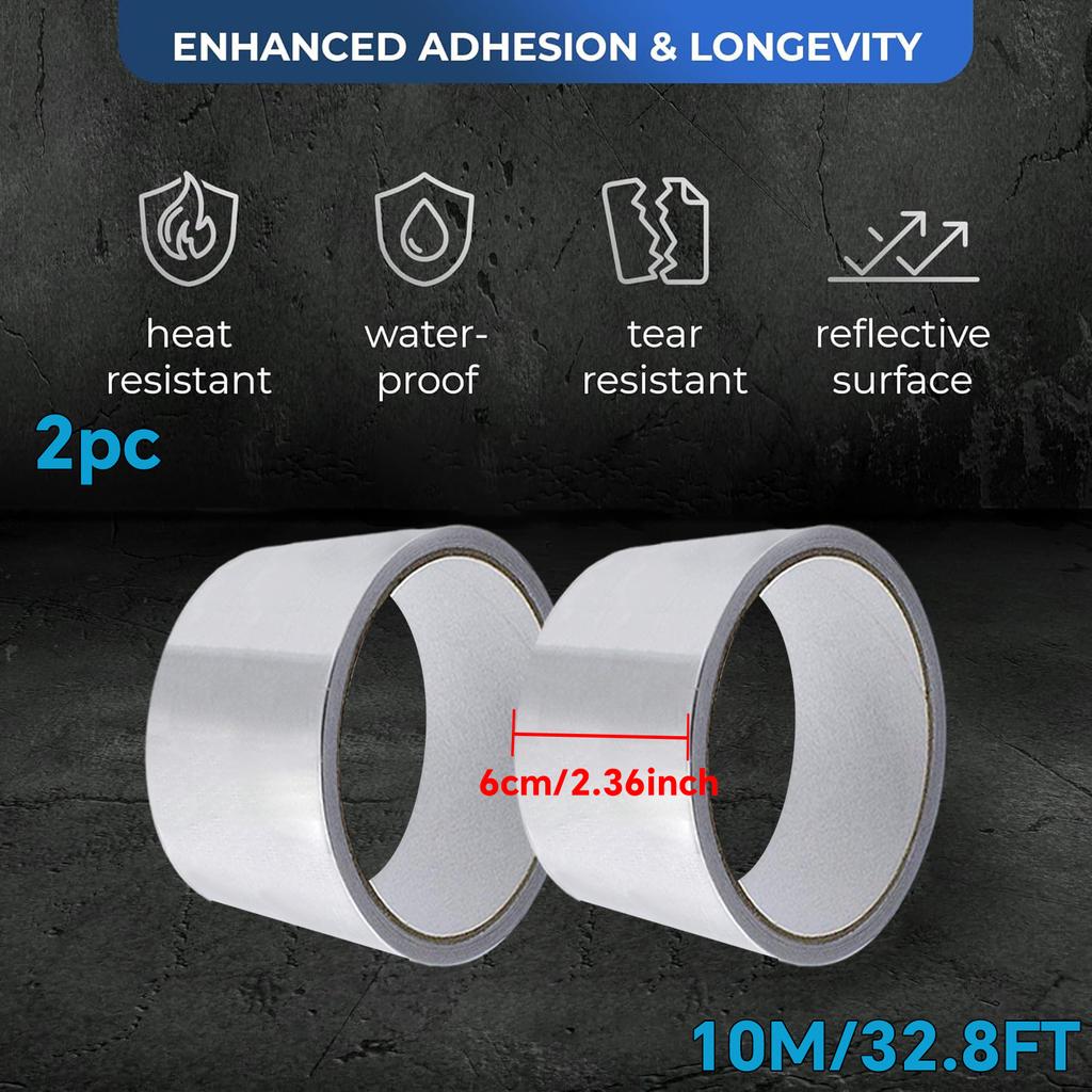 Self Adhesive Aluminum Foil Tape Waterproof Oil Proof and Mold Resistant for Kitchen Bathroom Countertop and Pipe Sealing