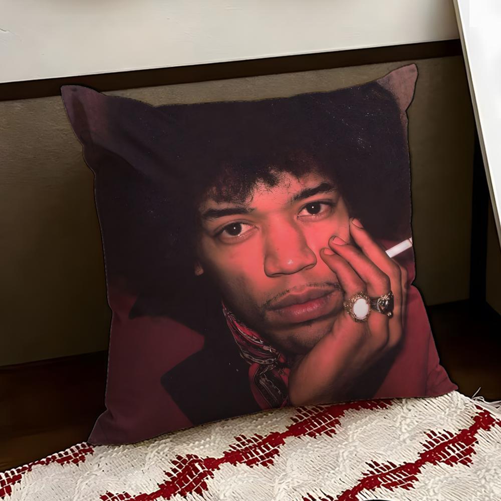 Singer JJimi Hendrix Cushion Cover Reversible Soft Durable Pillow Cover Home  Car MultiScene Use for Daily Comfort