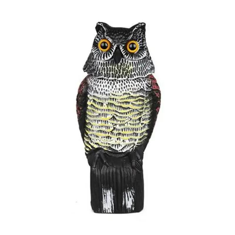 1pc Degree Realistic 360 Rotating Bird Repellent Owl Prowler Decoy Protection Repellent Pest Control Scarecrow Garden Yard Decor