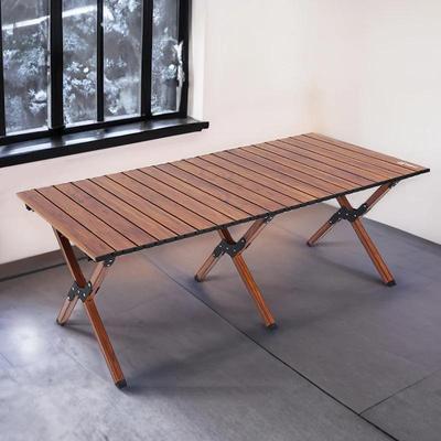 Autumn Family Outdoors Camping Table Living Room Garden 120CM Woodiness Folding Table Furniture Camping Equipment