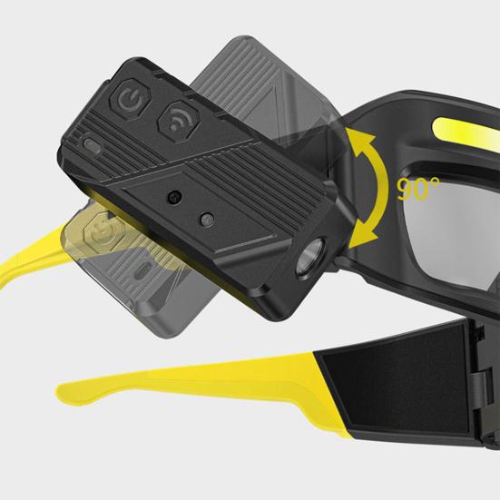 LED Rechargeable Headlamp Glasses Headlight with Motion Sensor Touch Control USB Rechargeable Running Camping Fishing Cycling Hiking Light-Up