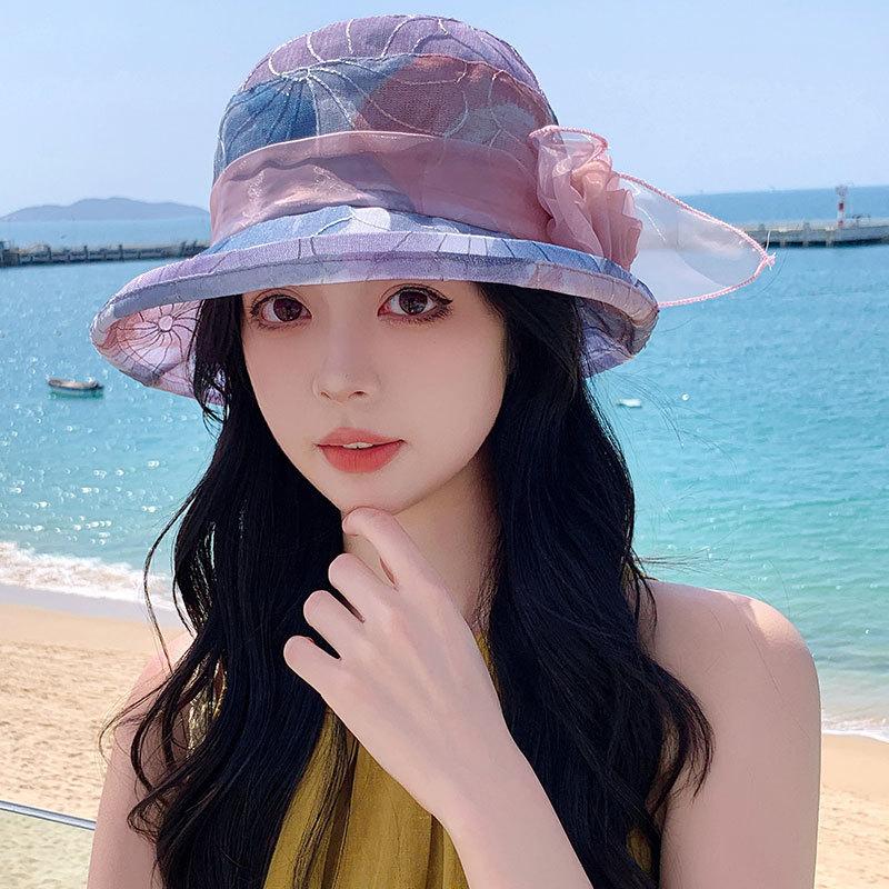 Breathable Beach Bucket Hats UV Protection Travel Panama Caps Gifts Sun Cap
