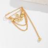 Iron Heart Brooch Pin Heart Shape Pendant Multi-Function Pin Fashion Chain Tassel Badge  Daily