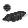 Performance Black Billet Aluminum 6-AN AN6 Inline Fuel Filter With 1/8 NPT Pressure Gauge