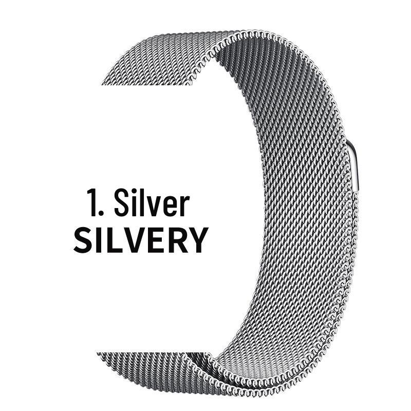 Compatible Stainless Steel Milanese Magnetic Band for Apple Watch Series 1-9 & SE.