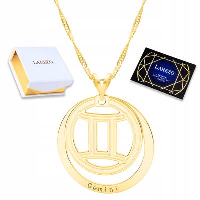 Gold Necklace Zodiac Gemini Sign Gemini Horoscope Astrology 925