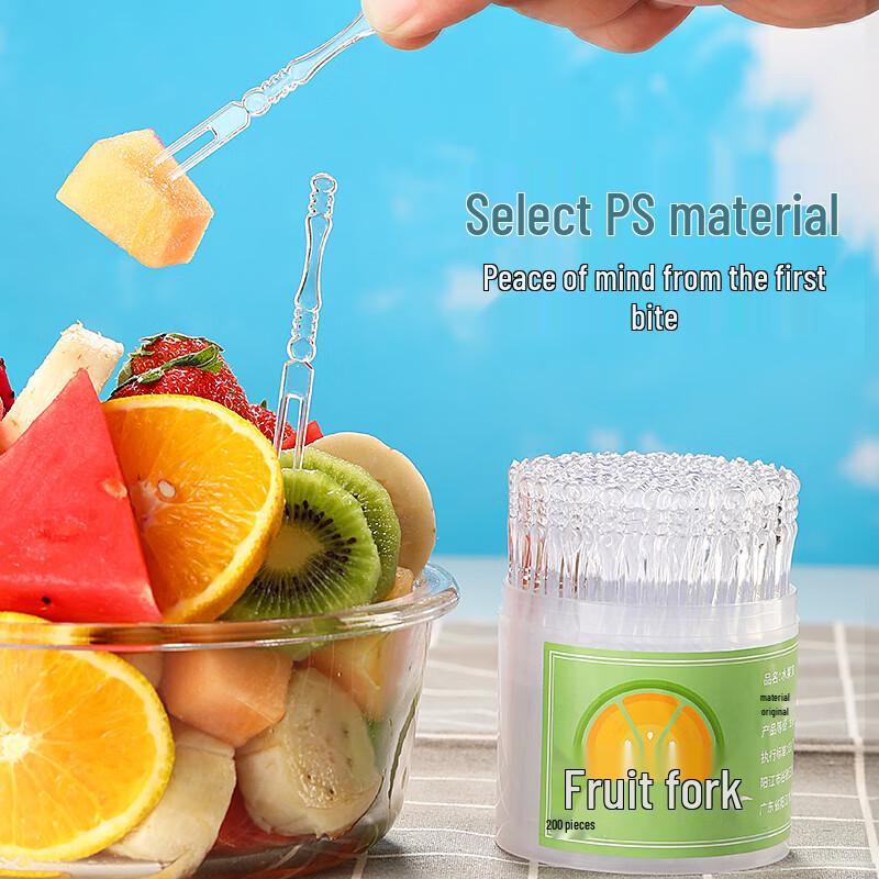 Disposable Transparent Fruit Forks