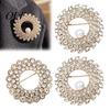 Hollow Ring Brooch Pin Rhinestone Pin, Bling Circle Lapel Embellished with Faux Pearl, Men Women Clothing Jewelry Accessories Fashion Shirts Accessory