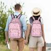 Pink Rilakkumas  Cartoon Backpack for Men Women Teenage Student Work Daypack  Laptop Canvas Bags Durable