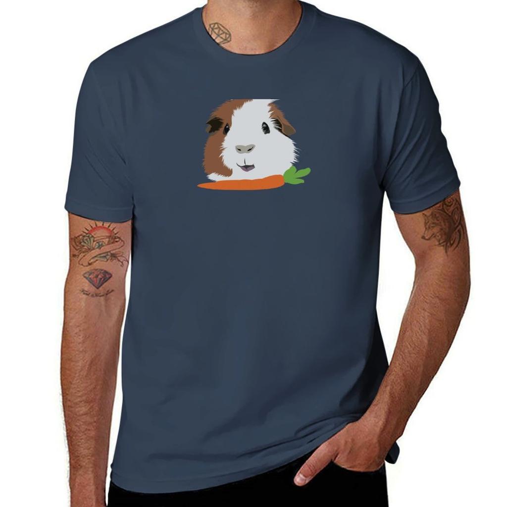 Guinea Pig with a Carrot TShirt Casual Daily Outfit TShirt