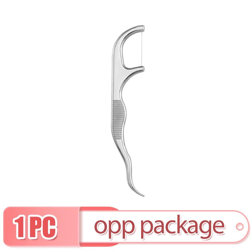 Set Scobitori din Oțel Inoxidabil Scobitori Reutilizabile Scobitoare pentru Ață Dentară Instrument de Îndepărtare a Tartrului Curățător Portabil pentru Dinți pentru Curățarea Orală a Dinților