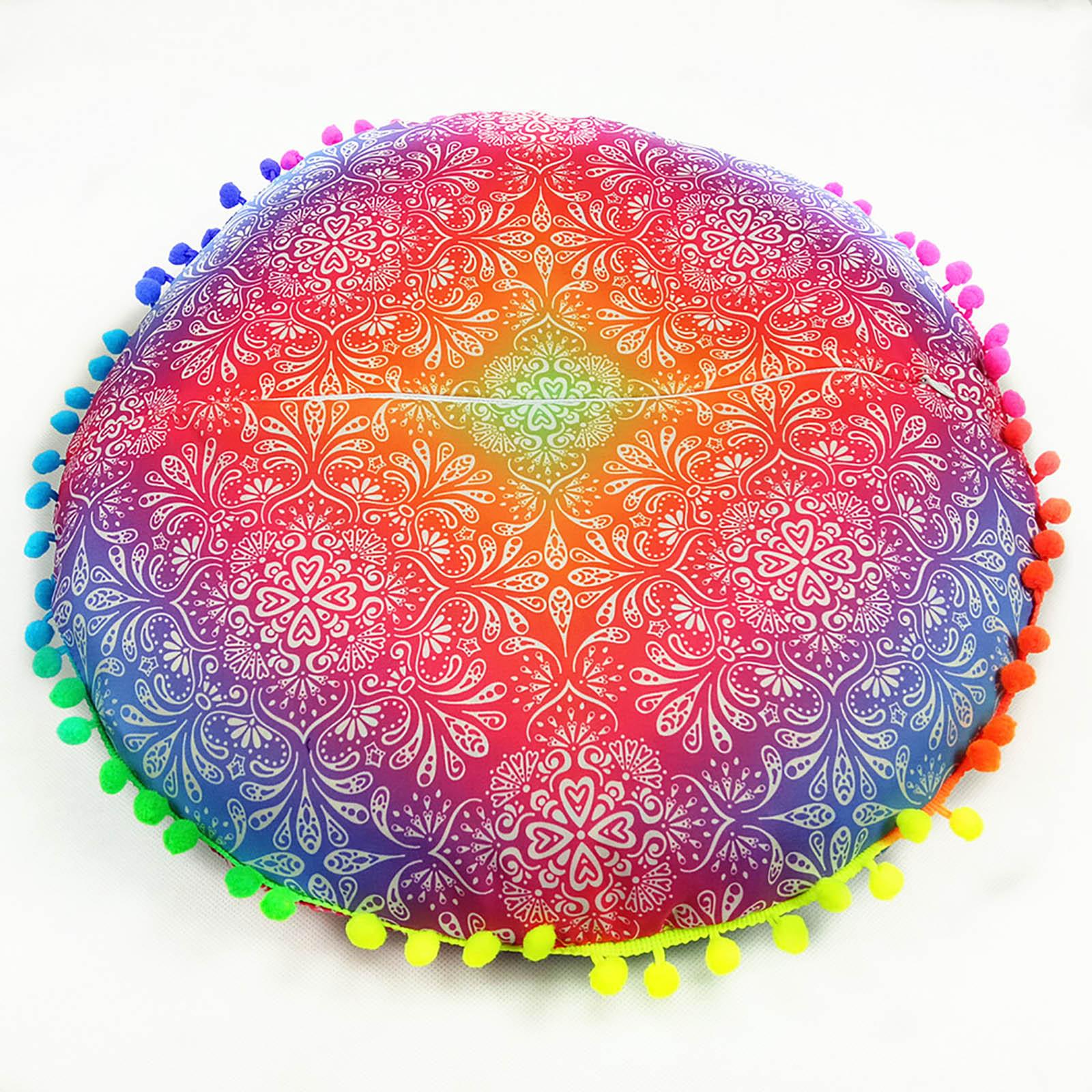 

(SU)Круглый богемный чехол для подушки для медитации, османская подушка, наволочка, диванная подушка G