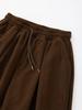 IKALOOK Wide Ribbed Fleece Brushed Elastic Pants Dpt104