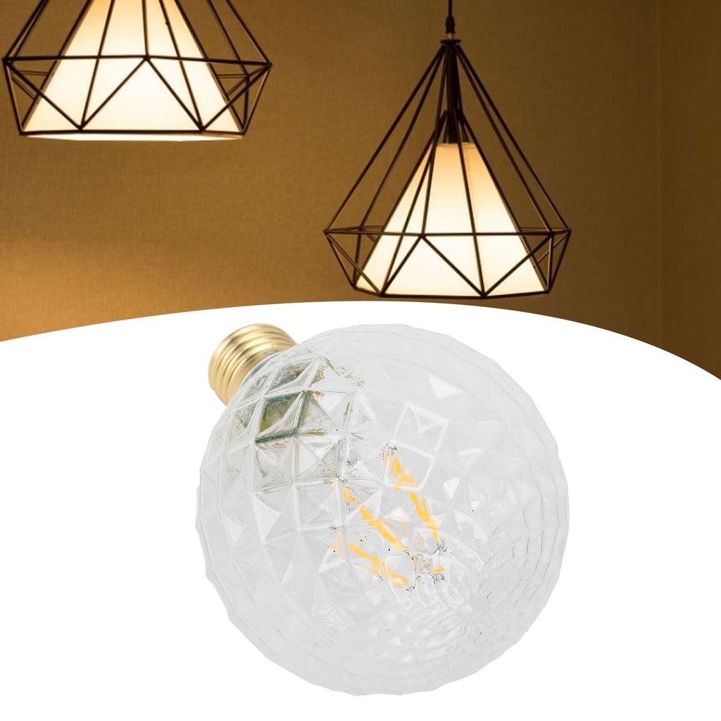 220V LED Decorative Bulb E27 4W G95 Glass Bulb High Brightness Filament Lamp Vintage Light Bulb for Living Room Bedroom