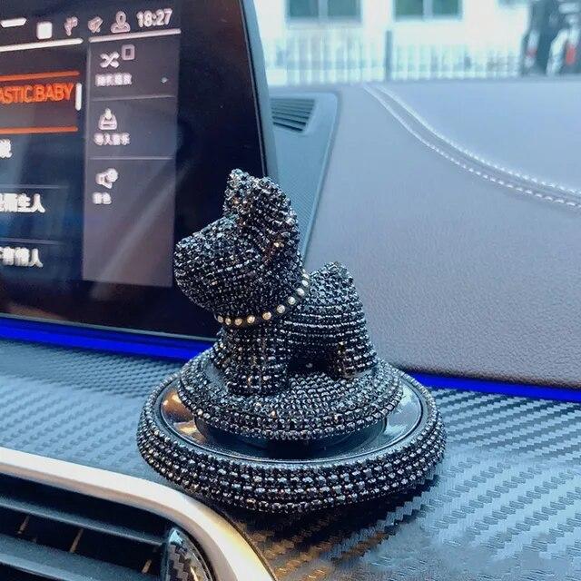 Cane Pitbull con Diamanti Decorazione Interno Auto Ornamento Cruscotto Moda Divertente Carino Decorazione Casa Accessori Auto