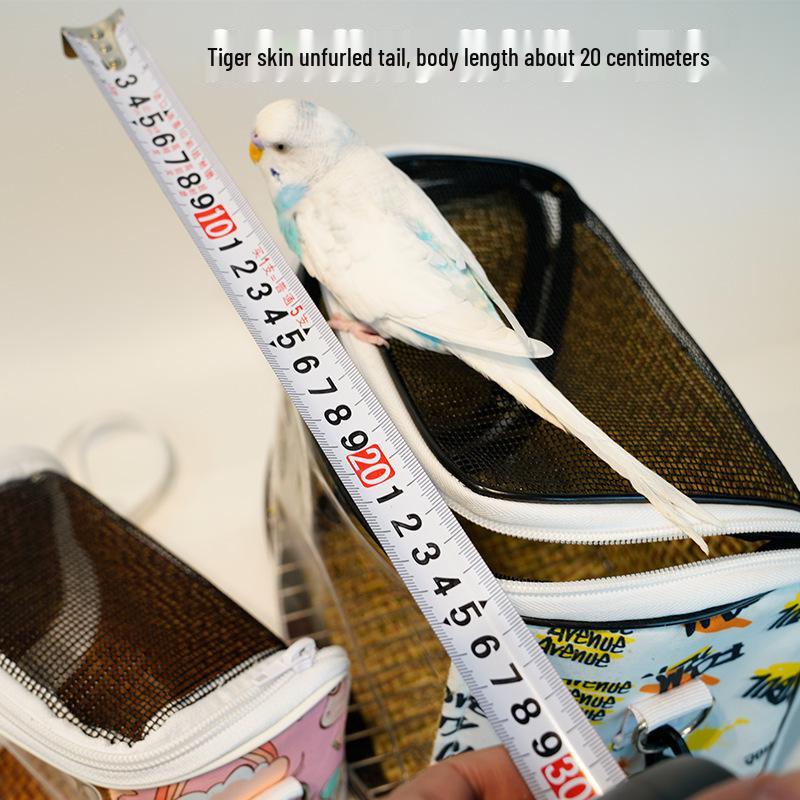 Portable Parrot Bag: Breathable, Transparent, Crossbody Carrier for Budgie & Cockatiel - Detachable Design for All Seasons