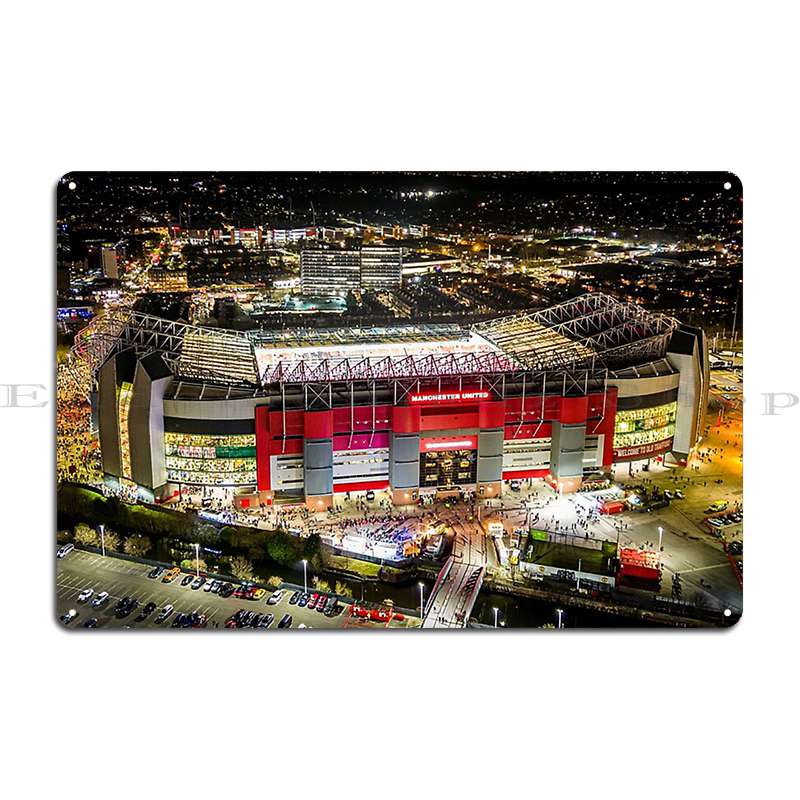 

Металлическая табличка Old Trafford Night, таблички для вечеринок, персонализированный персонаж, клубная жестяная вывеска, постер 20x30cm