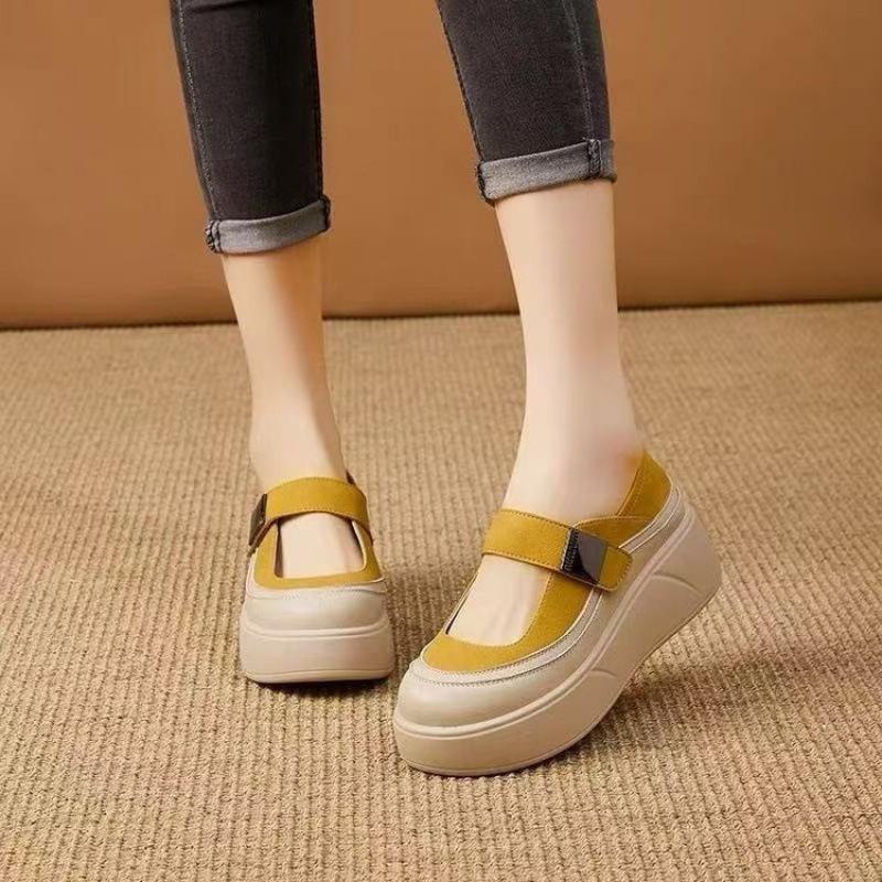 

Baotou Roman retro sandals women s 2025 new summer breathable hollow thick-soled muffin Velcro casual women s shoes 35 жовтий