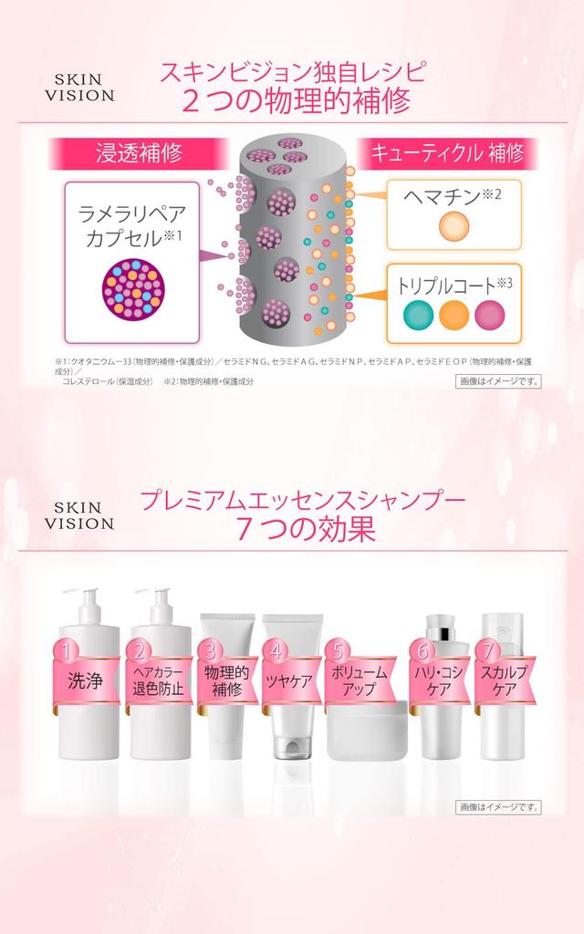 Skin Vision Premium Essence Shampoo 400ml [All-in-One Shampoo, Silicone-Free, Hair Care, 81% Beauty Ingredients]