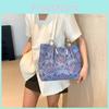 Stylish 2024 Korean Fashion Casual Tote Bag In Blue Green Pink White For Daily Use