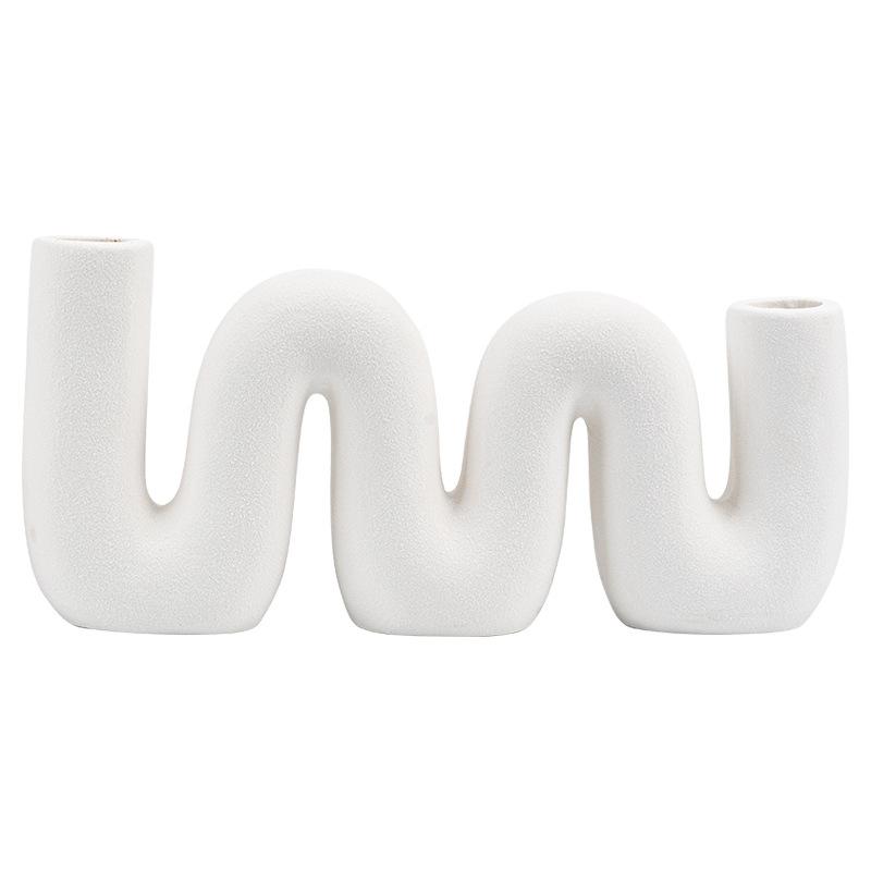 Special-Shaped Creative Flower Arrangement, Simple Ceramic Vase, High-End Home Desktop Decoration Ornament