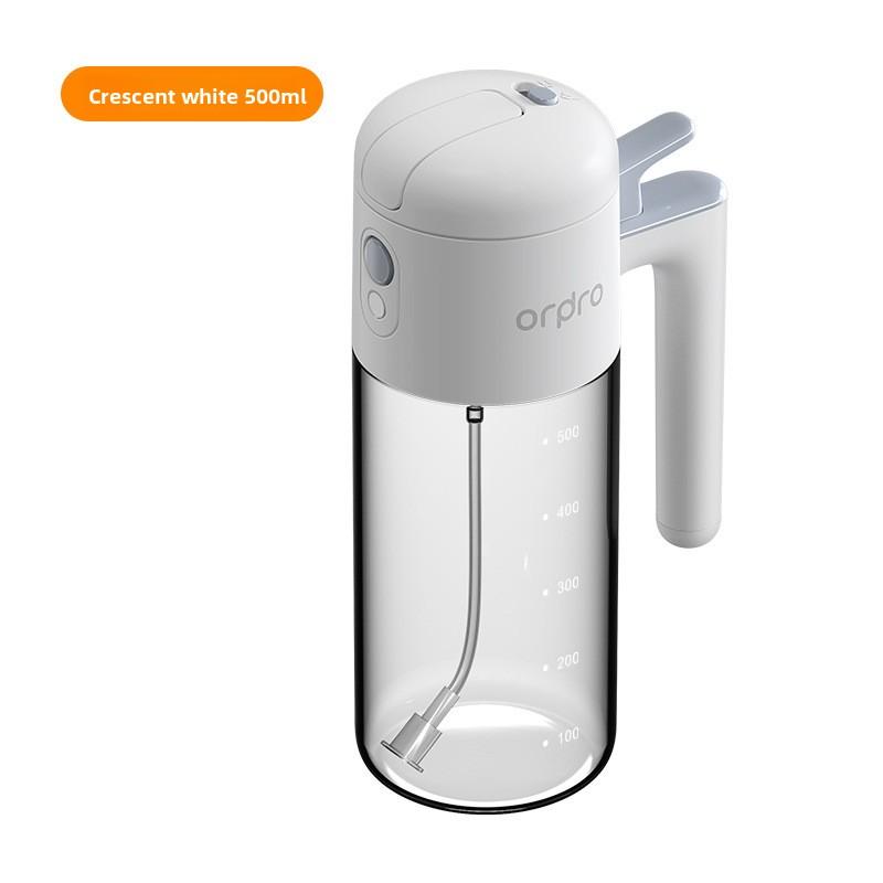 

Household Oil Spray Bottle, Glass Spray Press Type Oil Spray Bottle, Integrated Anti-oil Leakage Bottle White 500ml
