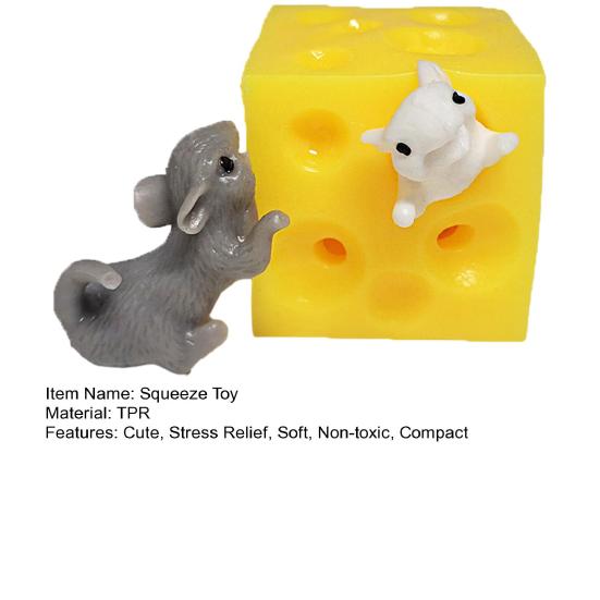 Cheese Block, Toys Sensory Squeeze Fidget Squeeze Cube Stress Ball Squeeze Toys