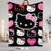 Kawaii Hellos Cat Decorative Blanket Sofa Winter Bedspread On the Bed Fluffy Soft Blankets Home Throw Warm Knee Double School