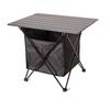 Outdoor Camping Portable Folding Table Aluminum Alloy Camping BBQ Street Stall Side Table Black