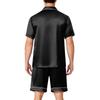 Men's Short Sleeve Pajama Set Button Down Shirt and Shorts Soft Lightweight Sleepwear Set Available In Sizes S To XXXXL