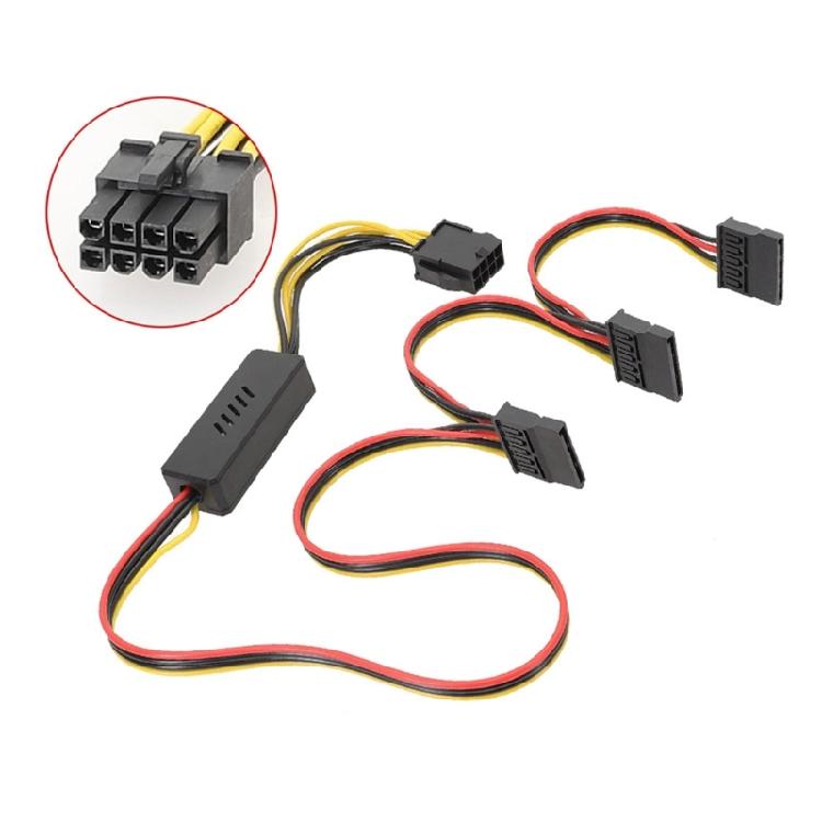 Efficient 8Pin to SATA Power Cable Reliable Hard Drive Powers Connection 50cm 1