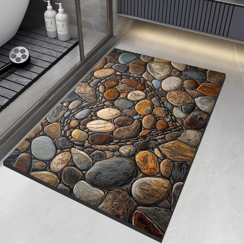 Retro Luxury Bathroom Mat Absorbent Valentine's Day Foot Mats Quick Dry Non-Slip Bathtub Shower Carpet Toilet Rugs Doormat