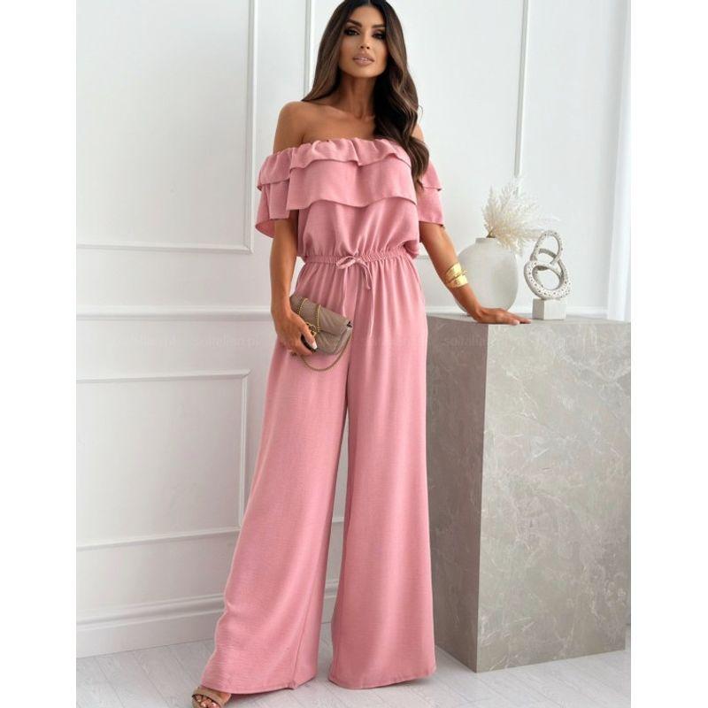 

Платье с коротким рукавом и V-образным вырезом, свободное, с цветочным принтом, V-образный вырез на шнуровке, повседневный комбинезон-шорты Pink 2XL