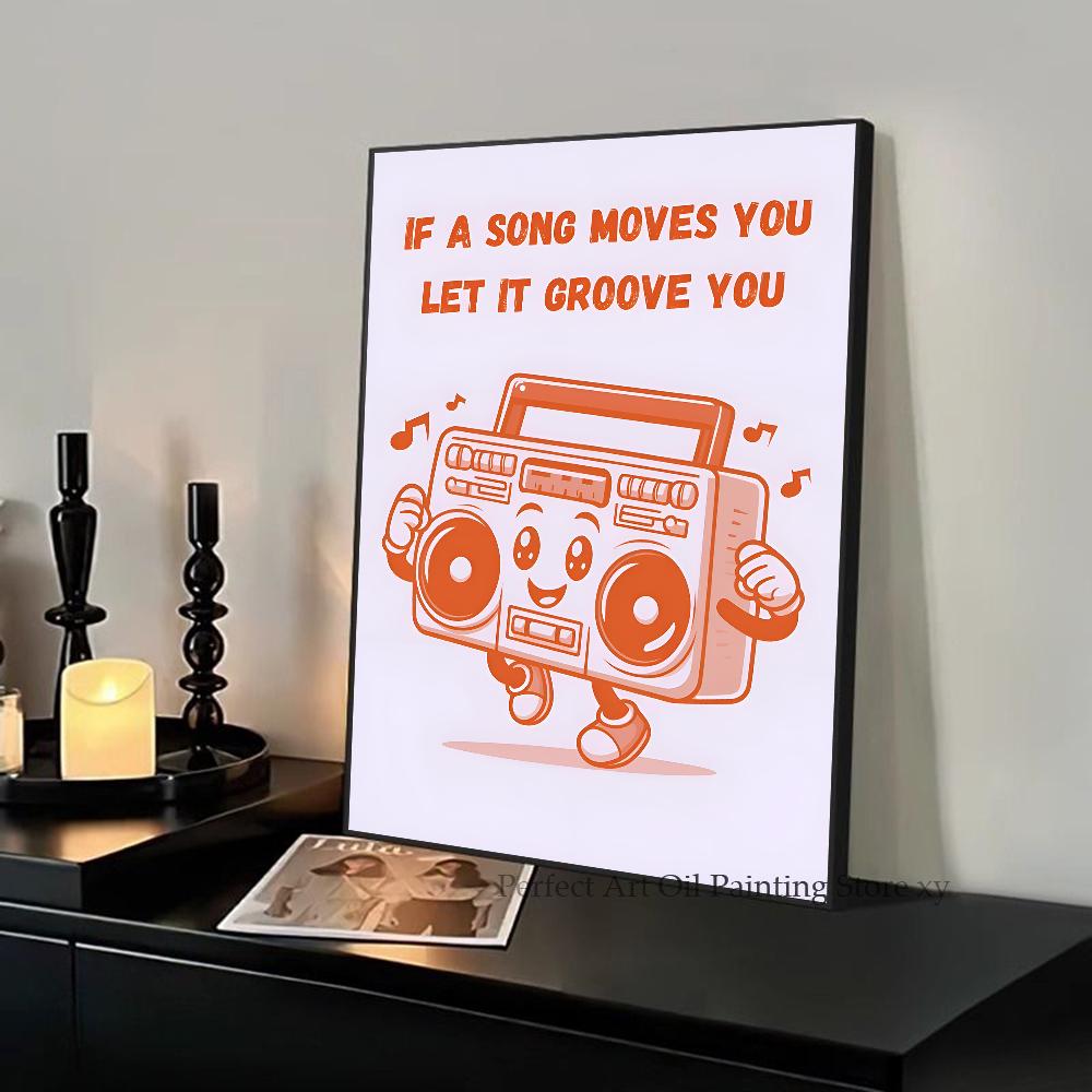 1PC Abstract Jazz Music Festival Record Player Symbol Art Poster Paper Print Home Living Room Bedroom Entrance Bar Restaurant