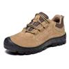 Thunderbolt Shield Low-Top Cowhide Safety Shoes: Anti-Smash, Anti-Puncture, Insulated, Wear-Resistant Rubber Outsole.