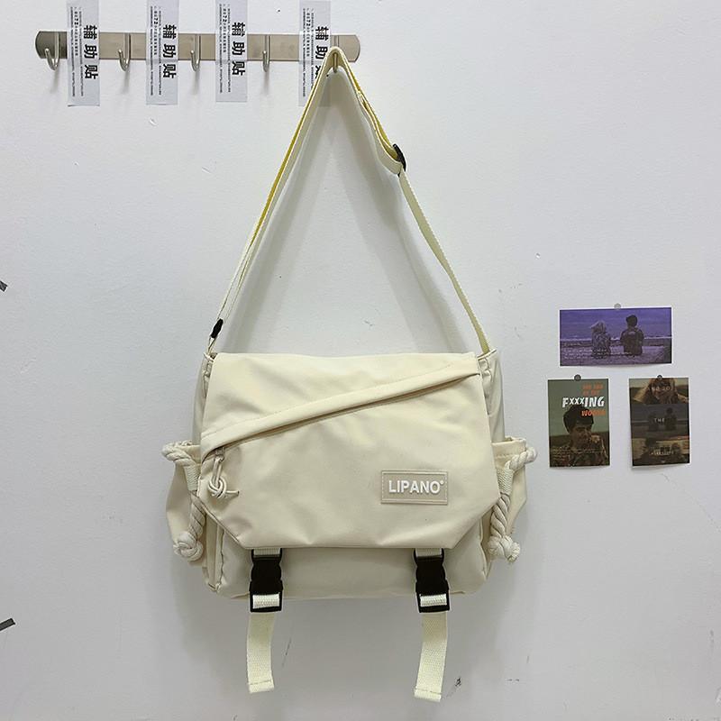 

Trendy Unisex Hobo Canvas Shoulder Bag Soft Polyester With Nylon Lining And Zipper белый