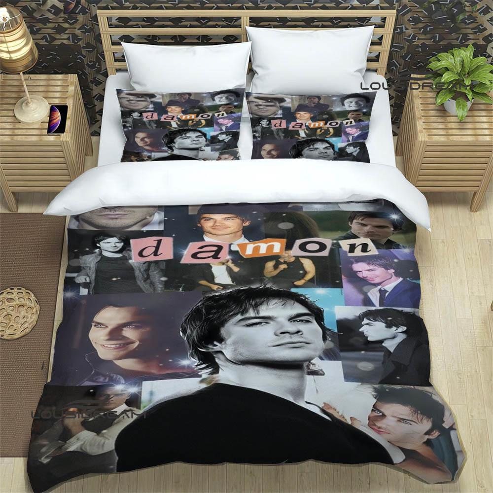 3D Damon Salvatore Printed Bedding Sets Exquisite Bed Supplies Set Duvet Cover Comforter Set Bedding Set Luxury Birthday Gift