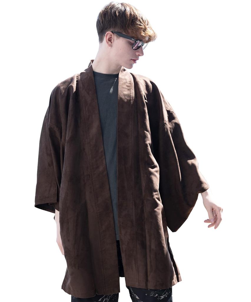 Denim Haori Yukata Yukata Chocolate Suede S 8(eight)