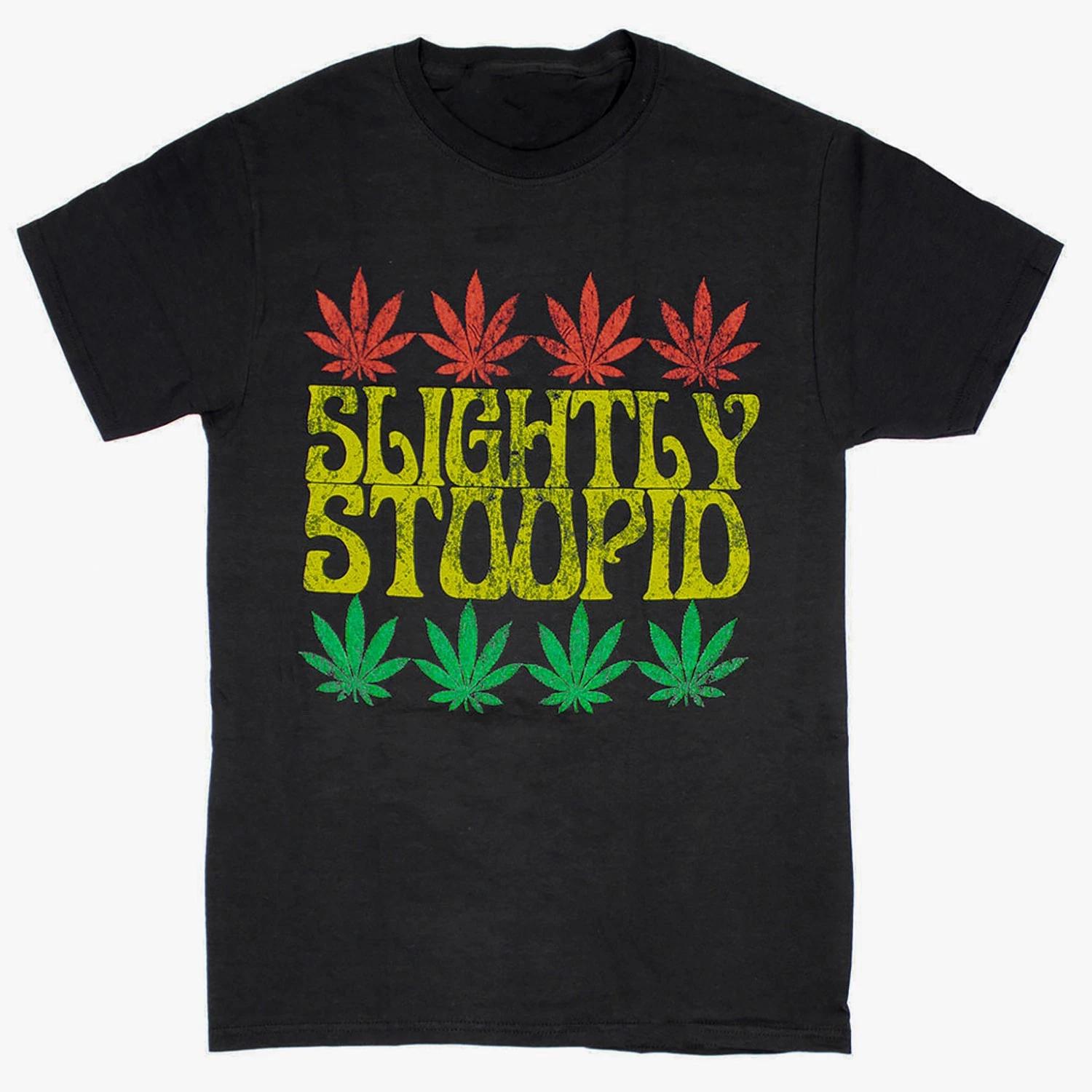 Men s Slightly Stoopid Rasta Leaf T-shirt Large Black L