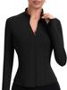 Autumn Slim-Fit Stand-Collar Yoga Jacket, Zip-Up Long-Sleeved Fitness Top