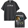 T-shirt Imprimé Tournée Nouvel Album du rappeur Aleman Unisexe Style HipHop Lâche Mode Manches Courtes T-shirts Décontractés