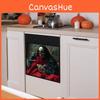 Skeleton Halloween Smile And Mouse Glass Cabinet Kitchen Decor Wall Stickers